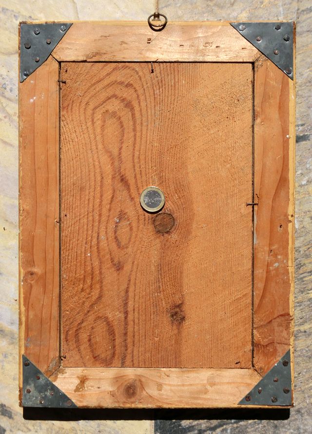 ÓLEO SOBRE LIENZO EL BUEN PASTOR MARCO ÉPOCA SXIX