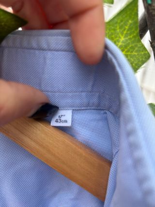 Camisa Emanuel Berg Slim Fit Talla 43 Azul