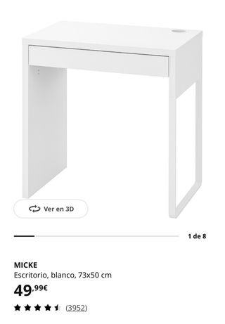 Mesa escritorio Micke blanca