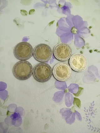 7 Monedas Alemanas 2 Euros 2002