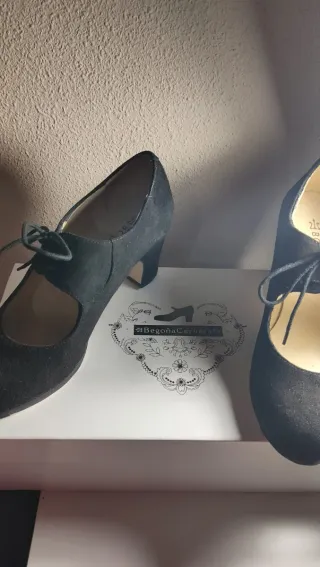 Zapatos Flamenco Begoña Cervera Talla 35 Negros