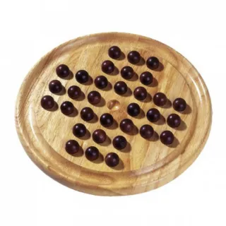 Juego Solitario Canicas Madera