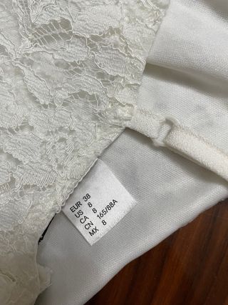 Vestido blanco encaje tirantes