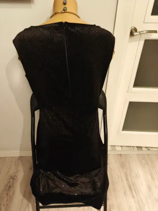 Vestido fiesta negro brillante