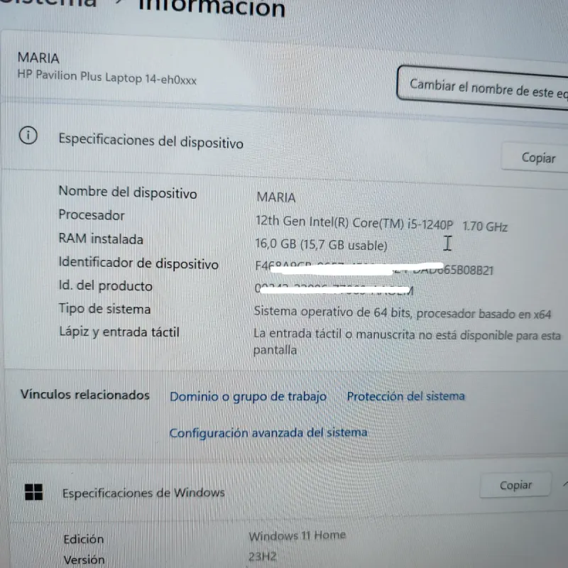 HP Pavilion Plus 14-eh0000ns i5-1240P 16GB RAM afbeelding 7