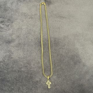 Cadena espiga y colgante oro laminado