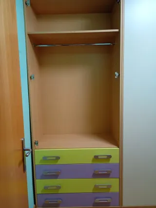 Armari i calaixos habitació infantil.