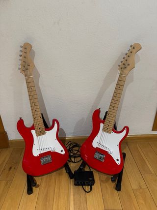 2 Guitarras Eléctricas Niños Rojas