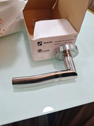 Manivela Divalfer C/Roseta 50mm Cromo/Níquel