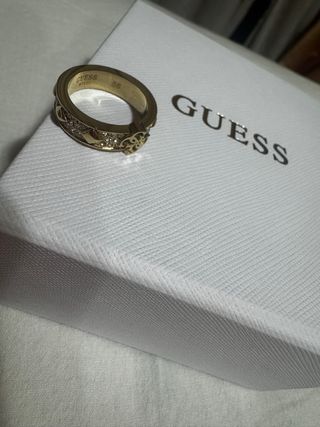 Anillo Guess Dorado Talla 18 unisex