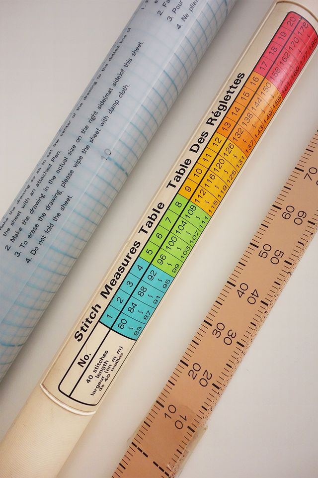 Brother Hoja + Reglas Medidas para el Knit-Leader