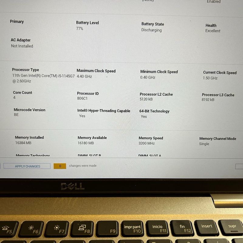 Portátil Dell Latitude 5420 SIN USO 256GB SSD afbeelding 7