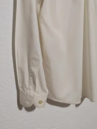 Camisa de ceremonia niño beige.