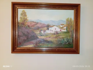 Cuadro al óleo paisaje malagueño