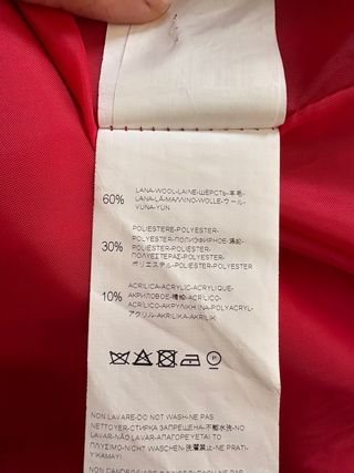 Cappotto Lana Rinascimento Rosso - Taglia L