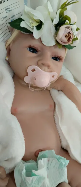 Bebé Reborn Silicona Completa 49 cm SE PUEDE BAÑAR