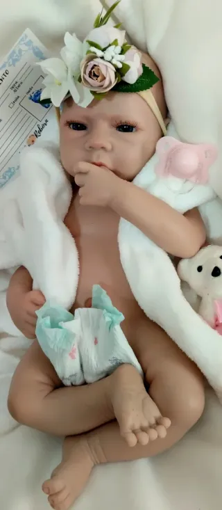 Bebé Reborn Silicona Completa 49 cm SE PUEDE BAÑAR