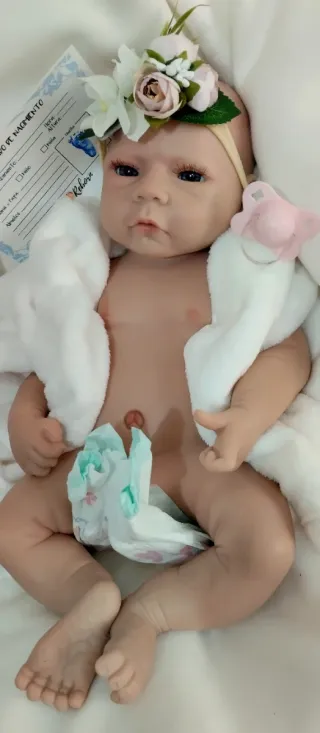 Bebé Reborn Silicona Completa 49 cm SE PUEDE BAÑAR