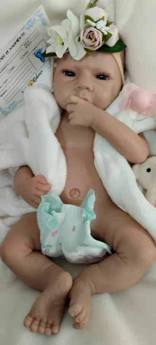 Bebé Reborn Silicona Completa 49 cm SE PUEDE BAÑAR