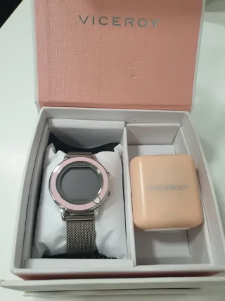 Reloj Viceroy Digital Sweet Niña Rosa y Plata