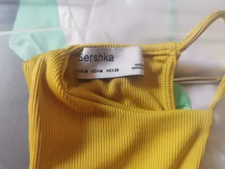 Top Zara Naranja Volante