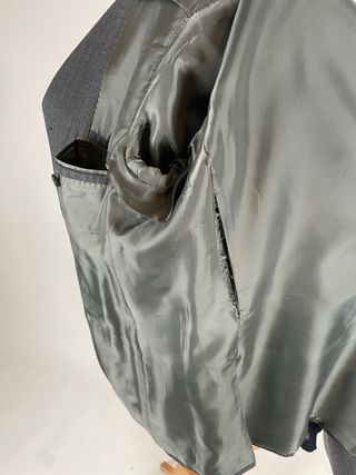 Abito completo gessato grigio vintage Pessina