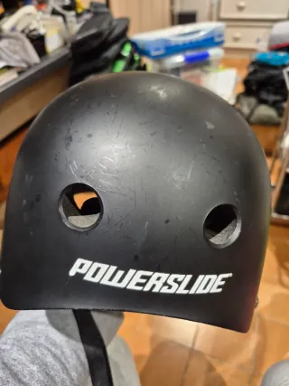 Mochila Oxelo y casco patinaje Powerslide