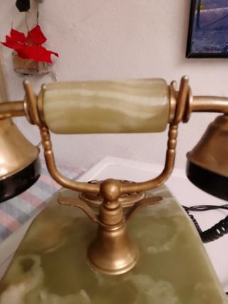Telefono vintage marmo verde oro