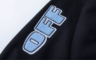 Off-White Giacca Bomber Nera Azzurra e viola