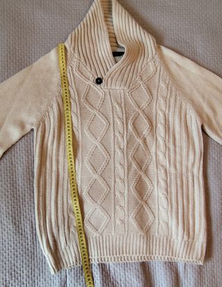 Jersey de hombre beige con trenzas