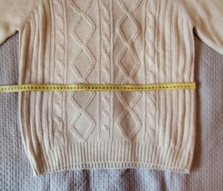 Jersey de hombre beige con trenzas