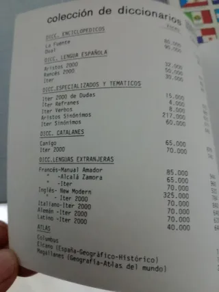 Diccionarios ITER sopena edición 1993 nuevos