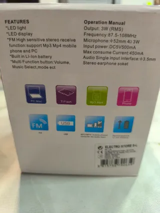 Radio FM Altavoz KY-1700 para niños