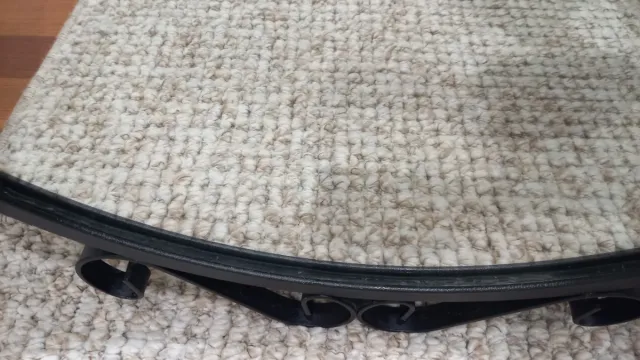 Espejo de forja negro ovalado