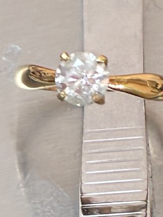 Anillo Oro 18k Diamante Natural 0.76ct F/I1