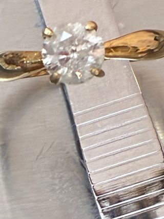 Anillo Oro 18k Diamante Natural 0.76ct F/I1