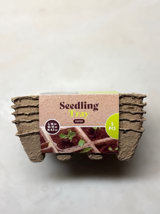 Tabuleiro de sementeira de papel 5 unidades