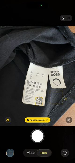 Polo BOSS negro hombre slim fit