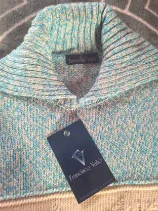 Jersey Francisco Vanio Mujer Azul y Beige
