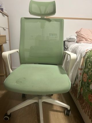 Silla de oficina Sklum verde agua