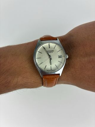 Reloj Citizen Quartz Clásico Vintage Hombre Marrón