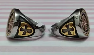 NOVEDAD! ANILLO SELLO TEMPLARIO COLOR