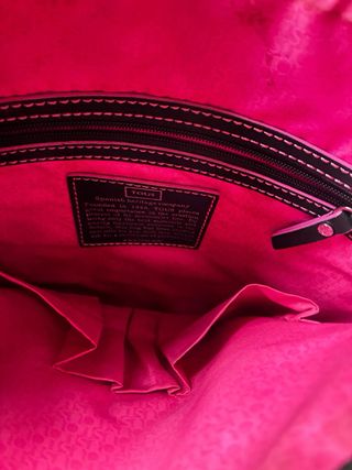 Bolso Tous Negro Bandolera Interior Fucsia Origina