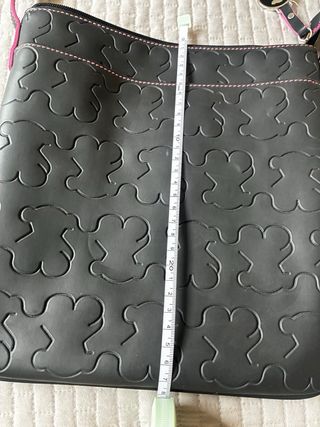 Bolso Tous Negro Bandolera Interior Fucsia Origina