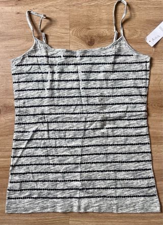 Top tirantes gris con lentejuelas Talla S