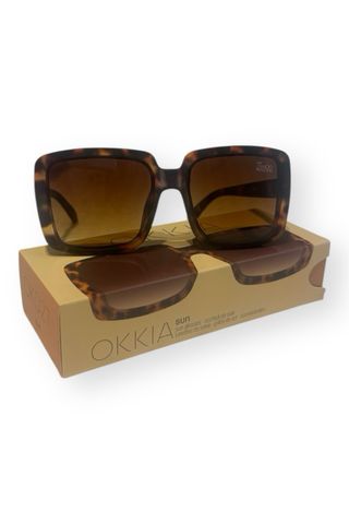 Gafas de sol mujer oversize carey UV400 nuevas