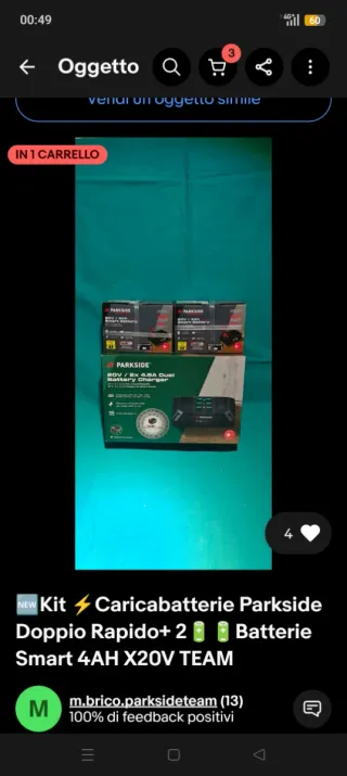 2 Batterie Parkside Performance Smart 4Ah X20V