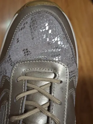 Zapatillas DF Descanflex Talla 38 Plata