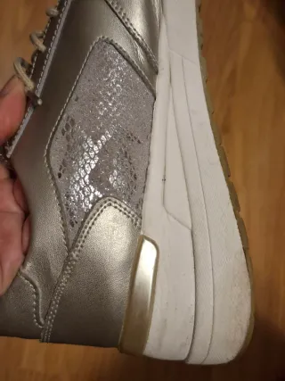 Zapatillas DF Descanflex Talla 38 Plata