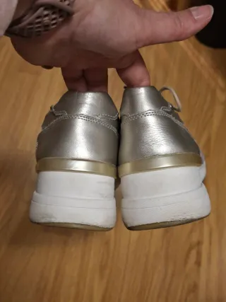 Zapatillas DF Descanflex Talla 38 Plata